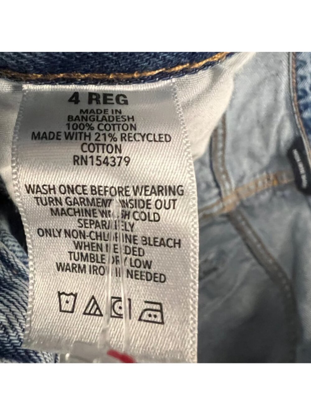 Aeropostale Womens High Rise Baggy Jeans Distressed Size 4R - Picture 6 of 8